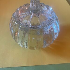 Clear Glass Pumpkin Jar